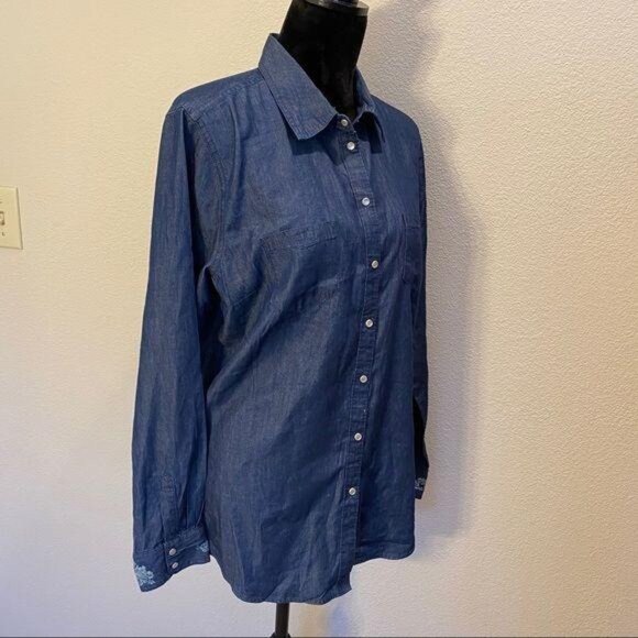 Bit n Bridle - Jean western cowgirl shirt large - Picture 7 of 8